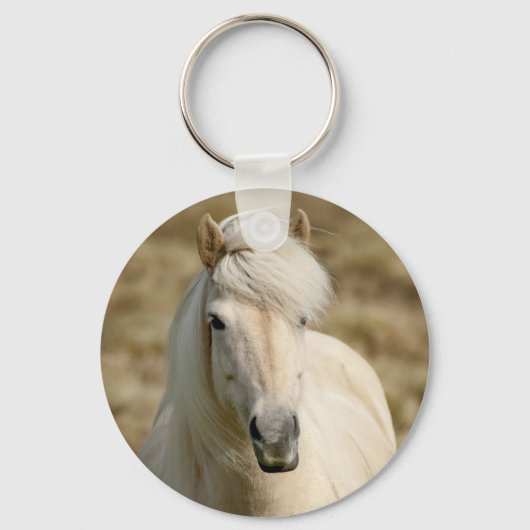 Witte Pony Sleutelhanger (Voorkant)