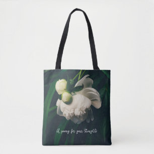 Witte pony tote bag