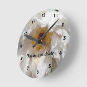 Witte pony-ventilatoren met stuifmeel op maat ronde klok (Hoek)