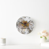 Witte pony-ventilatoren met stuifmeel op maat ronde klok (Huis)