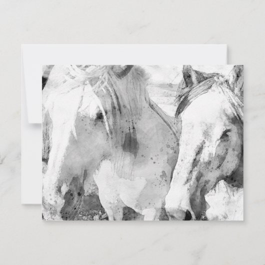 Witte Pony Viering van het Leven Kaart (Achterkant)