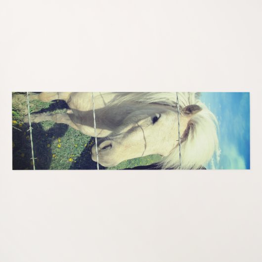 Witte Pony Yogamat (Achterkant (horizontaal))