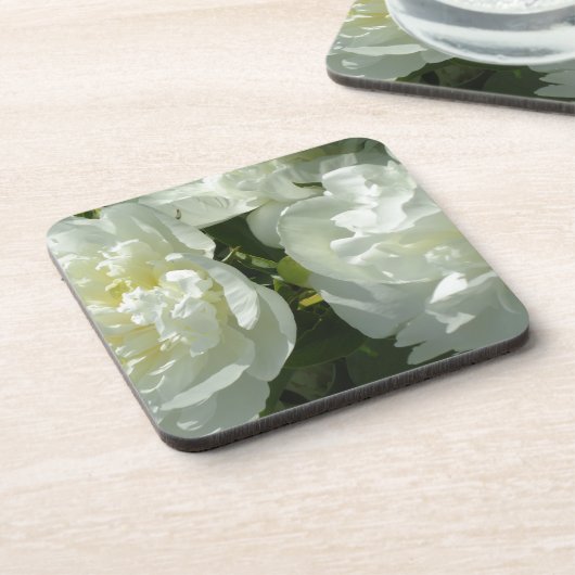 Witte pony's bier onderzetter (Linkerzijde)