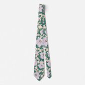 Witte pony's en groene bladeren stropdas (Voorkant)