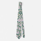 Witte pony's en groene bladeren stropdas (Voorkant)