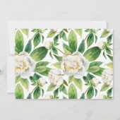 Witte pony's en Leaf-Waterverf - Sla de datum op Save The Date (Achterkant)