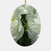 Witte pony's keramisch ornament (Voorkant)