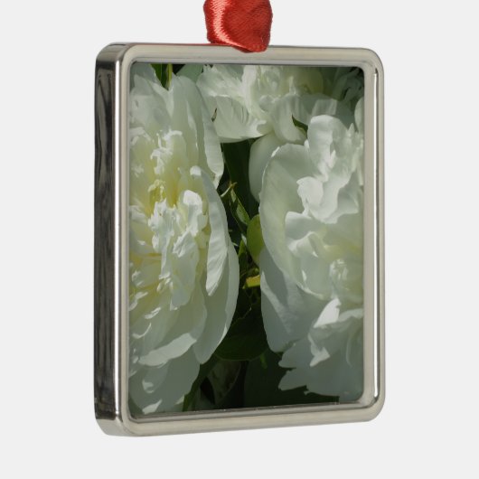 Witte pony's metalen ornament (Rechts)