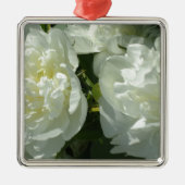 Witte pony's metalen ornament (Voorkant)