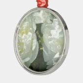Witte pony's metalen ornament (Links)