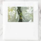 Witte pony's rechthoekige sticker (Tas)