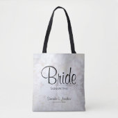 Witte pony's & Reflecterende Hearts Wedding Bride Tote Bag (Voorkant)