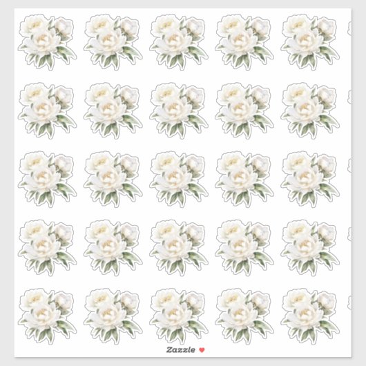 Witte pony's sticker (Vel)