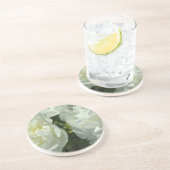 Witte pony's zandsteen onderzetter (Zijkant)