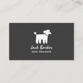 Witte Poodle Grafiek Visitekaartje (Voorkant)