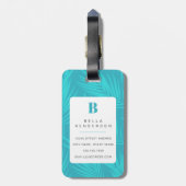 Witte Poodle Hond Bagage Labels (Achterkant verticaal)
