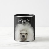 Witte Poodle Slechte Haar Dag Mok (Midden)