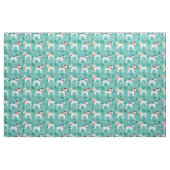 Witte poodle sneeuwdag winterhond stof (Fat Quarter)