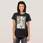WITTE POODLE T- T-SHIRT (Voorkant volledig)