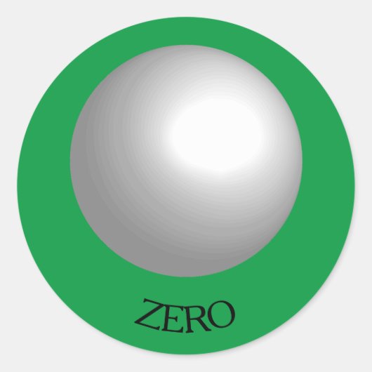 Witte Pool Ball Custom Sticker (Voorkant)