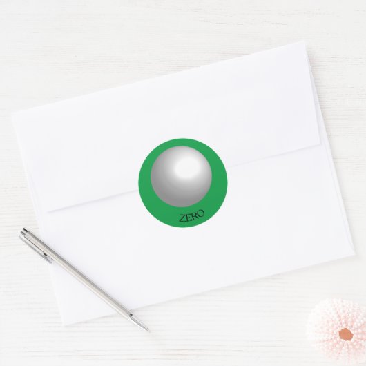 Witte Pool Ball Custom Sticker (Envelop)