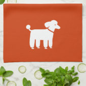 Witte pool op  kleur theedoek (Gevouwen)