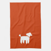 Witte pool op  kleur theedoek (Verticaal)