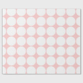 Witte pooldots op Baby Girl Pink Cadeaupapier (Vlak)