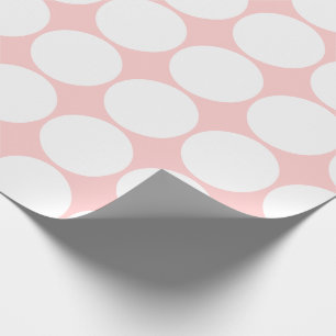 Witte pooldots op Baby Girl Pink Cadeaupapier