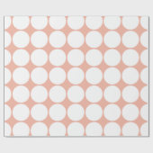 Witte pooldots op strand cadeaupapier (Vlak)