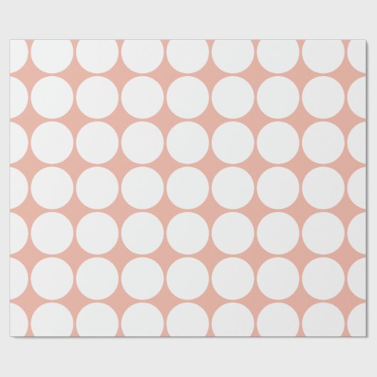 Witte pooldots op strand cadeaupapier (Vlak)