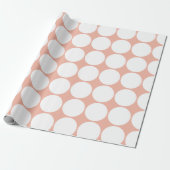 Witte pooldots op strand cadeaupapier (Uitgerold)
