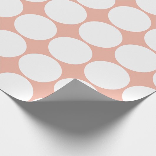 Witte pooldots op strand cadeaupapier (Hoek)