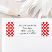 Witte poolpunten op rood aangepast label nieuw adr (Insitu)