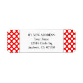 Witte poolpunten op rood aangepast label nieuw adr (Voorkant)
