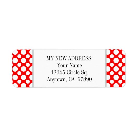 Witte poolpunten op rood aangepast label nieuw adr (Voorkant)