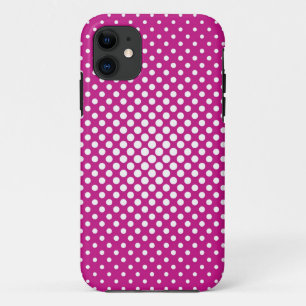 Witte poolpunten op roze achtergrond Case-Mate iPhone case