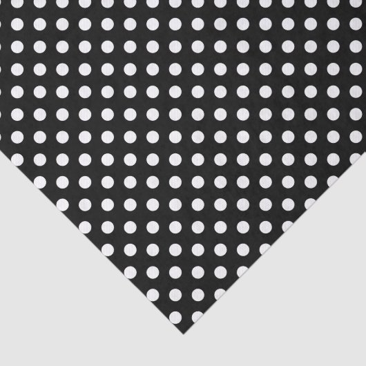 Witte poolpunten op zwarte achtergrond tissuepapier (Detail)
