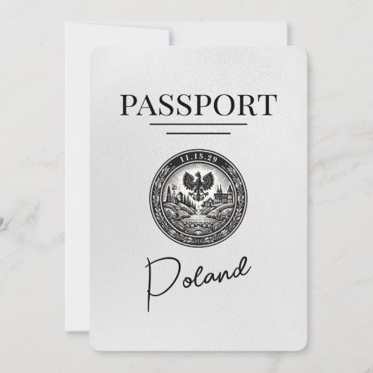 Witte Poolse Pas Save The Date (Voorkant)