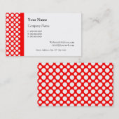 Witte poolstippen op rode Visitekaartjes (Voorkant / Achterkant)