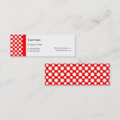Witte poolstippen op rode Visitekaartjes (Voorkant / Achterkant)