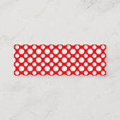 Witte poolstippen op rode Visitekaartjes (Achterkant)