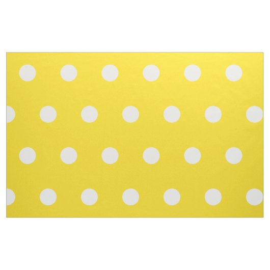 Witte poolstippen op schooldagen geel stof (Fat Quarter)