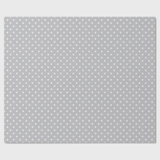 witte poolvlekken op grijs cadeaupapier (Vlak)