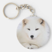 Witte poolvos in de sneeuw sleutelhanger (Voorkant)