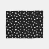 Witte Pootafdrukken Patroon Fleece Deken (Voorkant (Horizontaal))