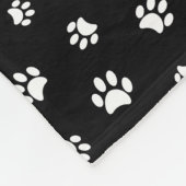 Witte Pootafdrukken Patroon Fleece Deken (Hoek)