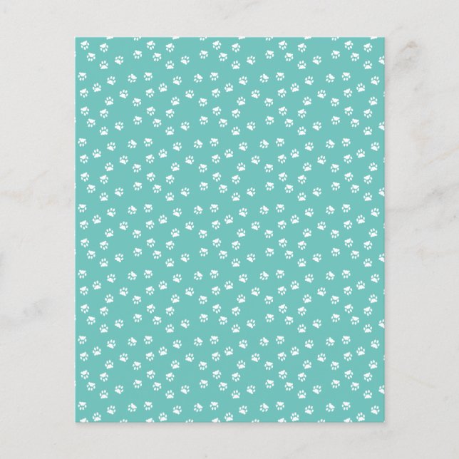 Witte pootafdrukken scrapbook achtergrondpapier (Voorkant)