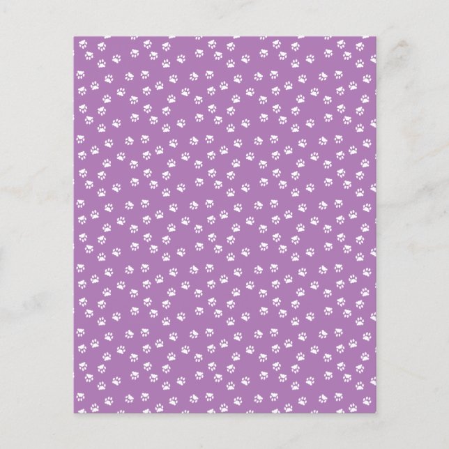 Witte pootafdrukken scrapbook achtergrondpapier (Voorkant)