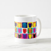 Witte "Pop Art" Geëiste Mok (Voorkant rechts)